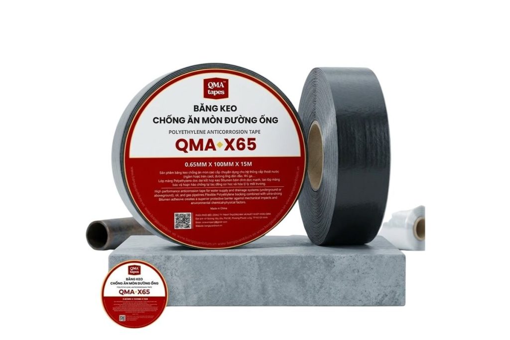 Băng dính chống ăn mòn QMA X-65 chuyên dụng cho đường ống kim loại